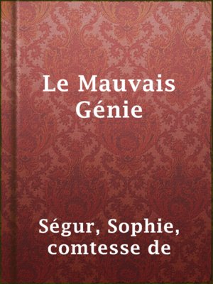 cover image of Le Mauvais Génie